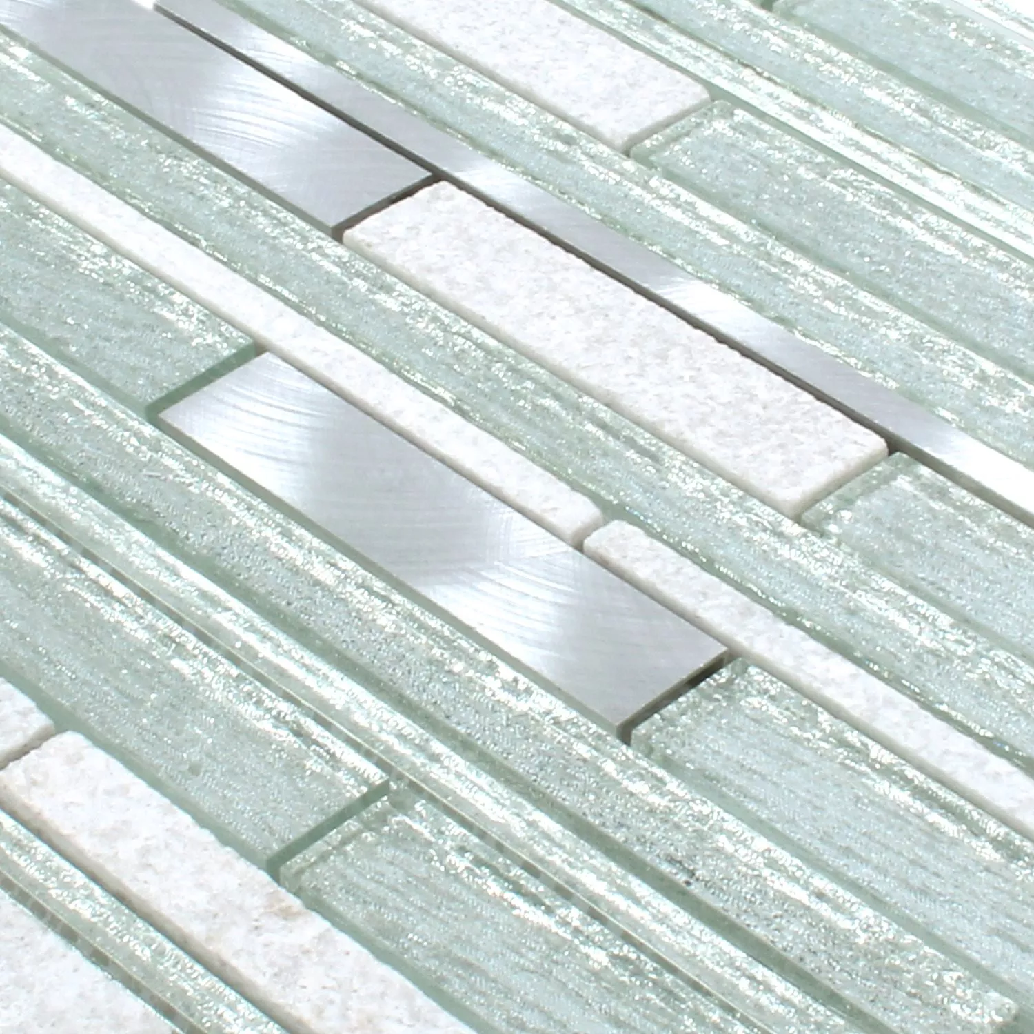 Mozaik Pločice Panorama Srebrna Bijela