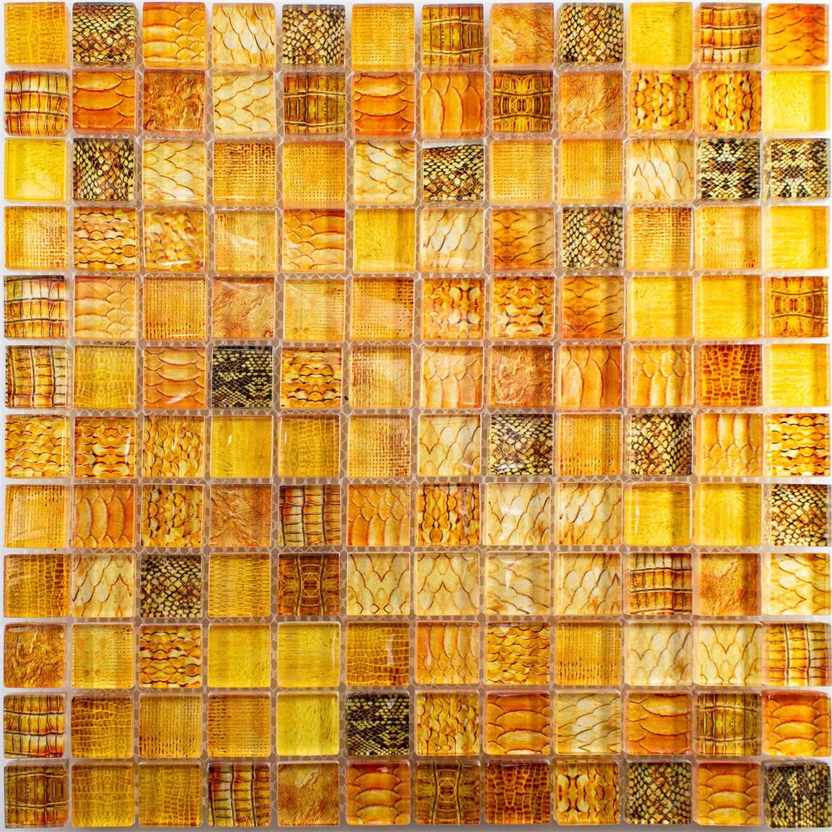 Uzorak Stakleni Mozaik Pločice Python Narančasta 23