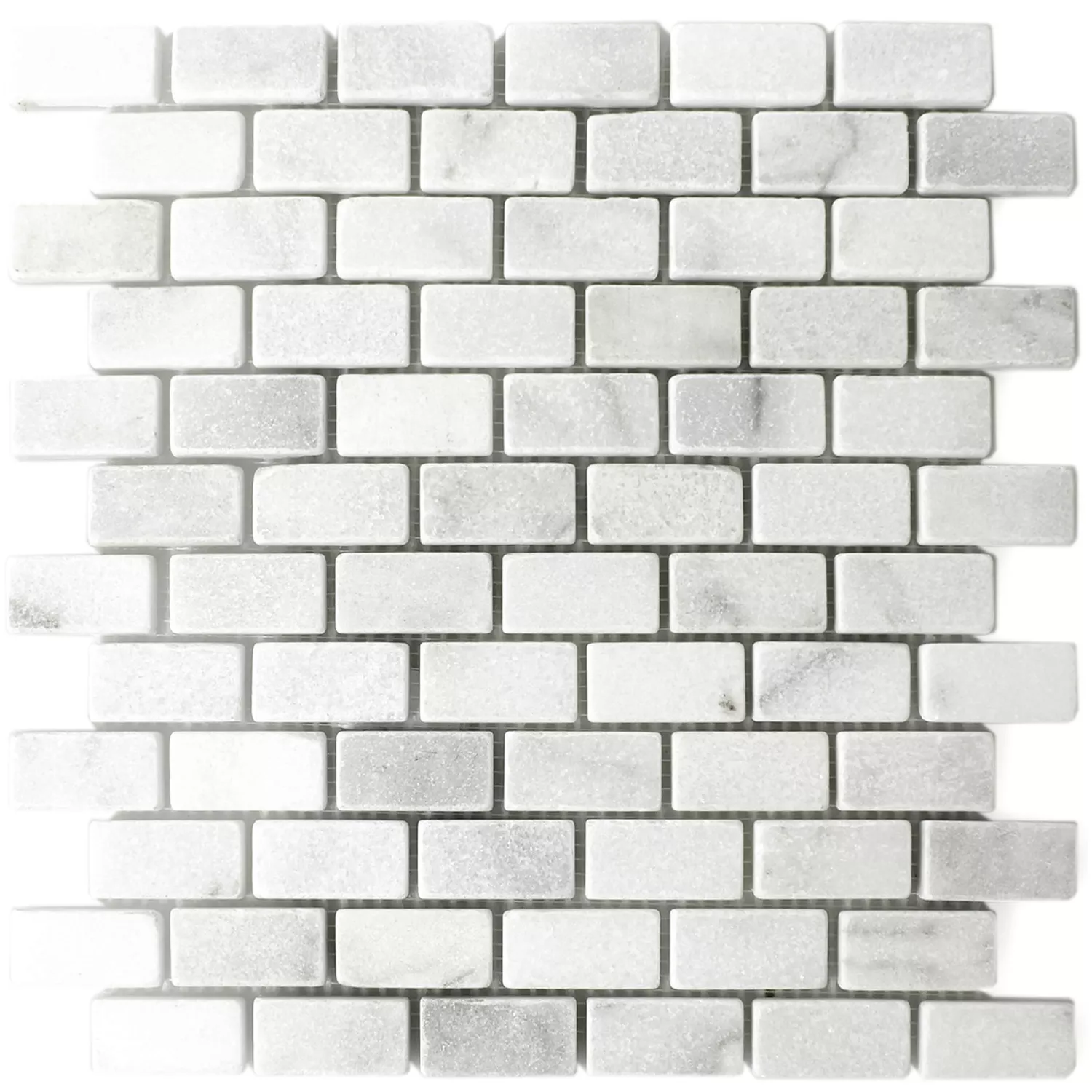 Mozaik Pločice Mramor Prirodni Kamen Treviso Brick Bijela