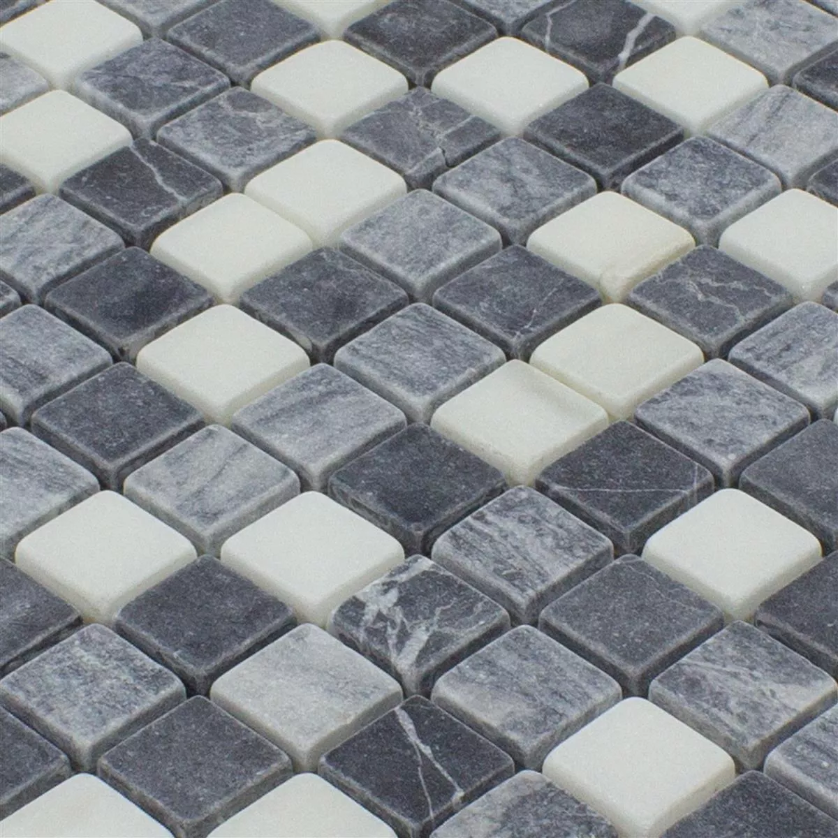 Mramor Mozaik Od Prirodnog Kamena Pločice Stanford Siva Bijela