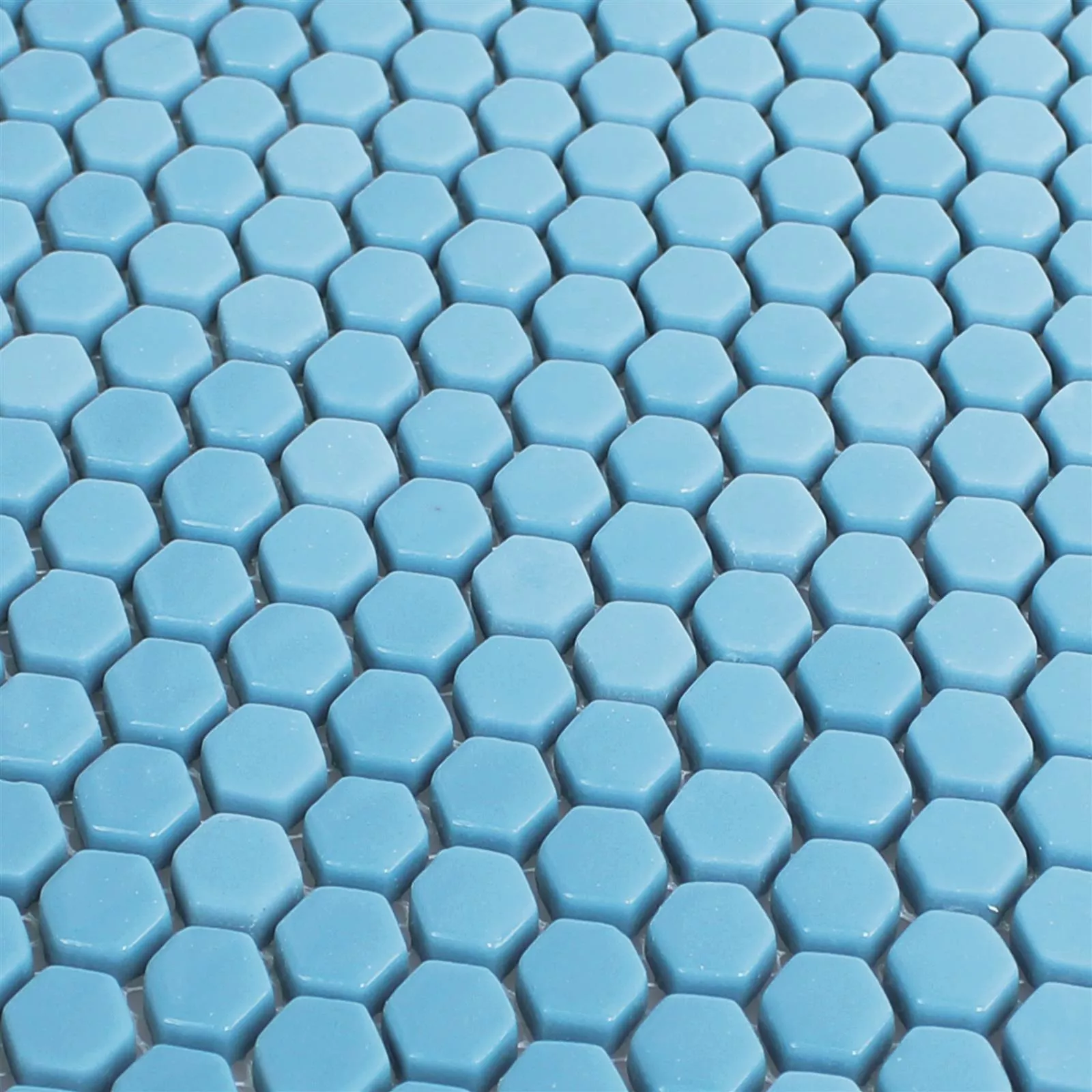 Stakleni Mozaik Pločice Brockway Šesterokut Eco Plava