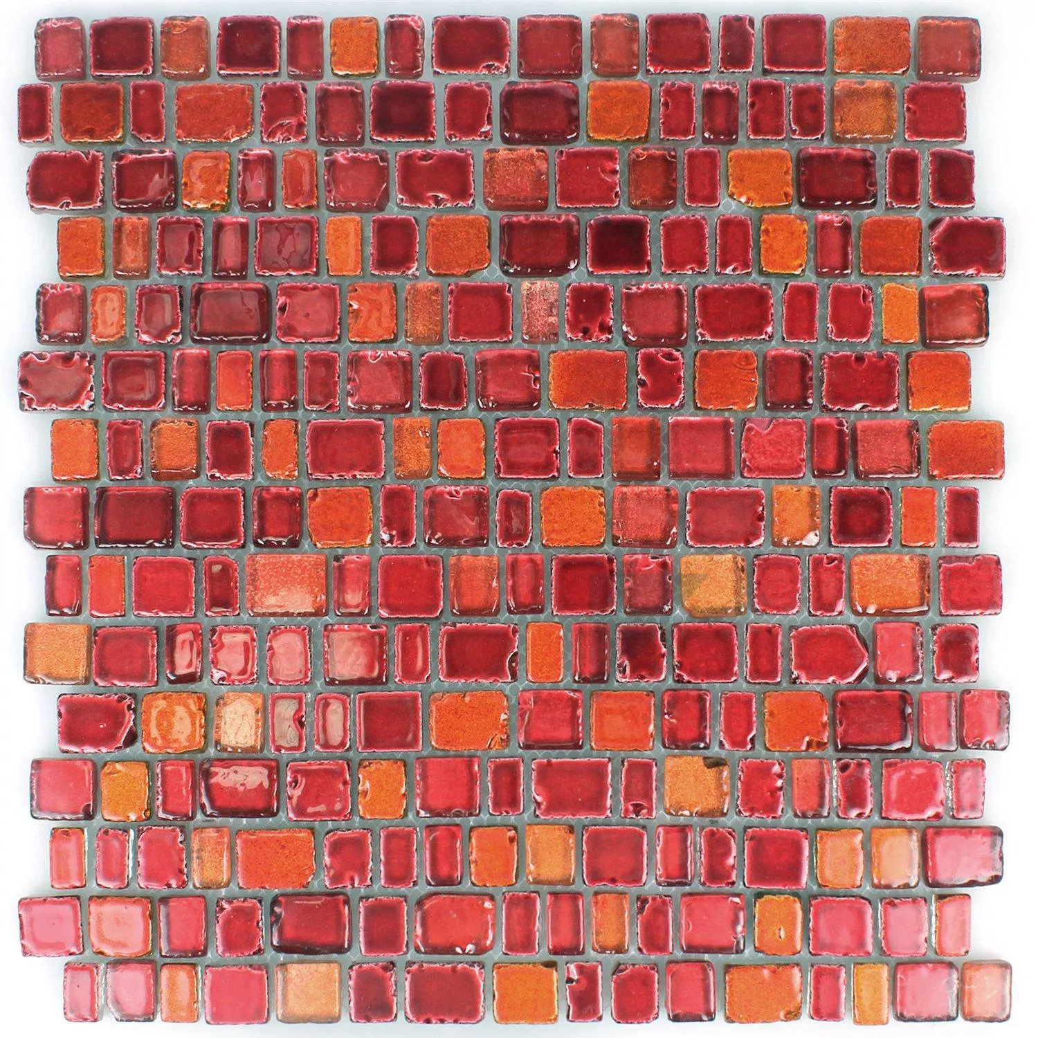 Mozaik Pločice Staklo Roxy Narančasto Crvena