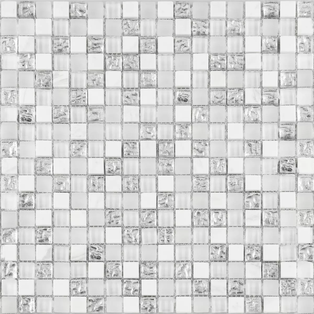 Uzorak Stakleni Mozaik Pločice Lexington Staklo Mješavina Materijala Bijela