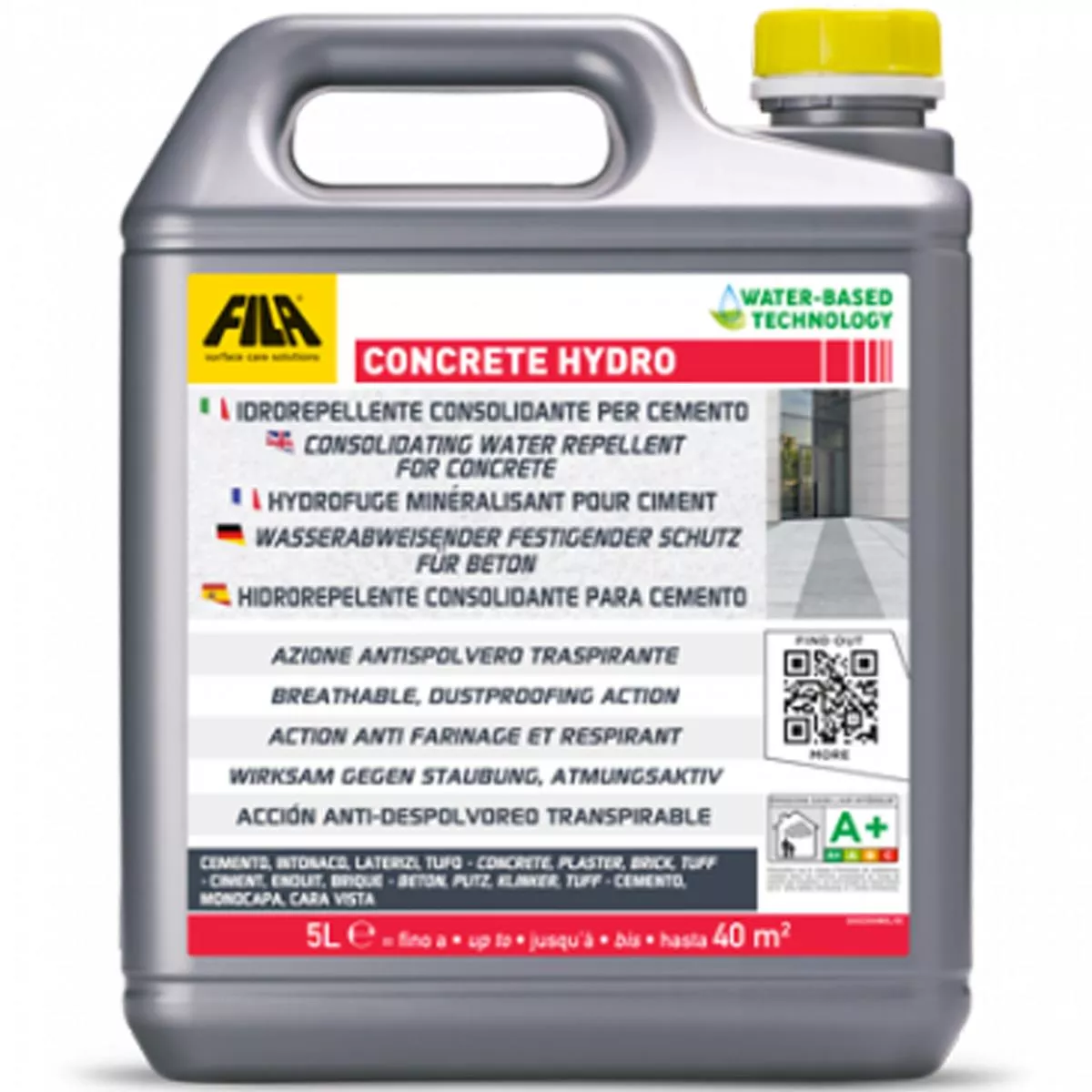 Fila CONCRETE HYDRO Vodoodbojna zaštita za beton 5 litara Fila CONCRETE HYDRO Vodoodbojna zaštita za beton 5 litara