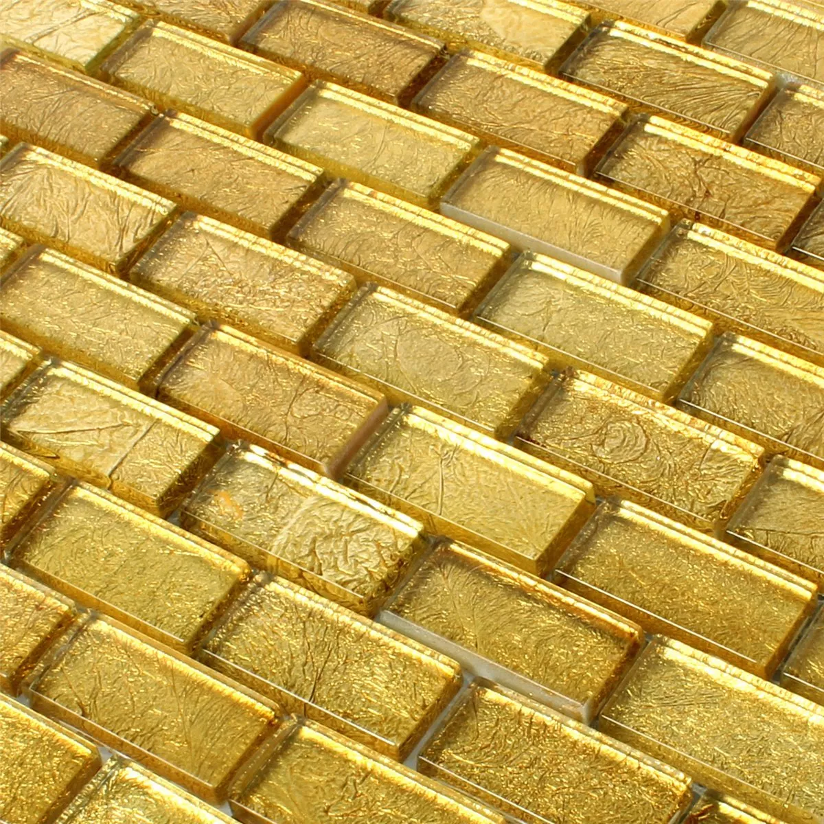 Stakleni Mozaik Pločice Zlatna 23x48x8mm