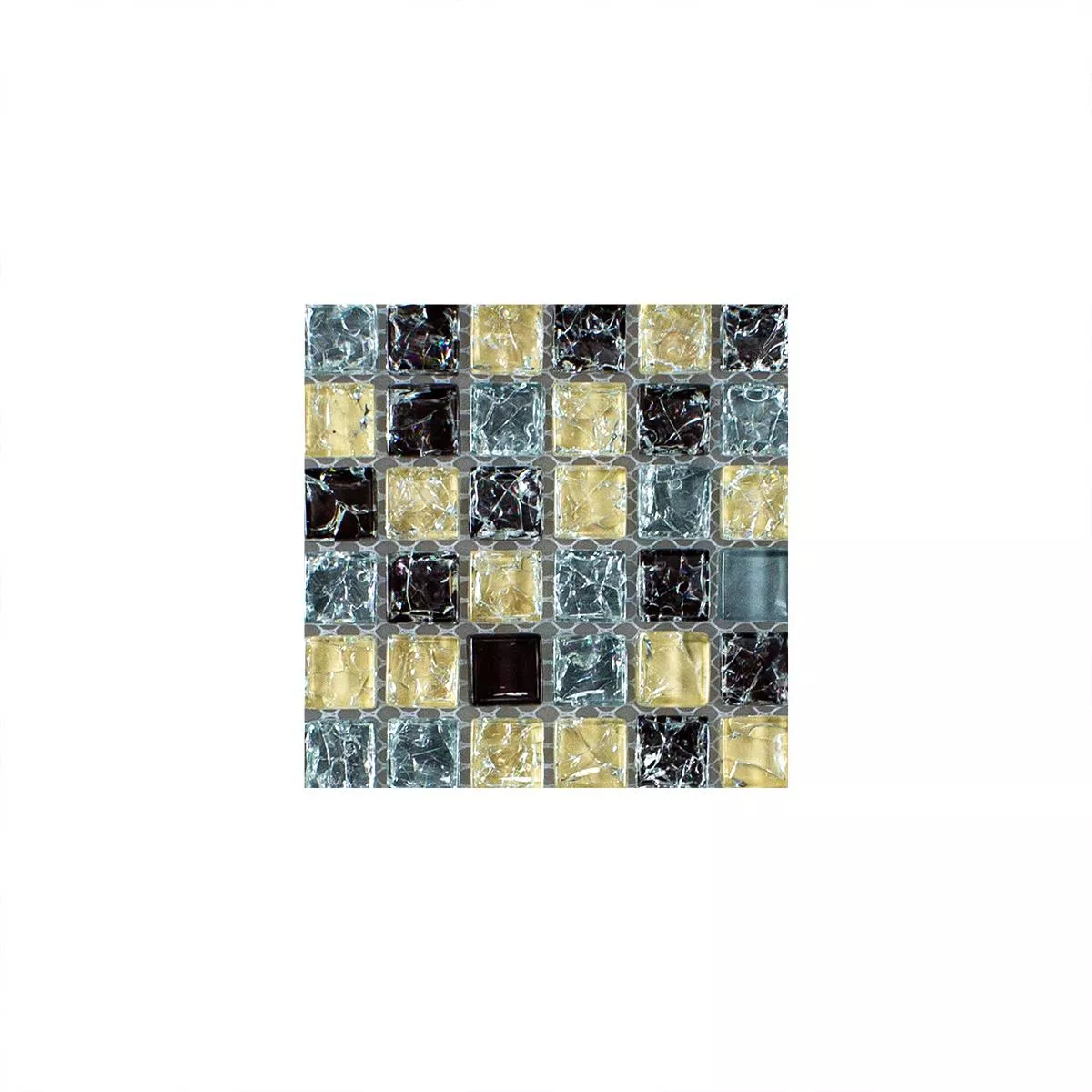 Uzorak Stakleni Mozaik Pločice Cameron Plava Bež Smeđa