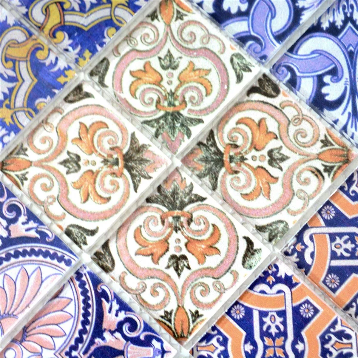 Stakleni Mozaik Retro Pločice India Vintage Wohali