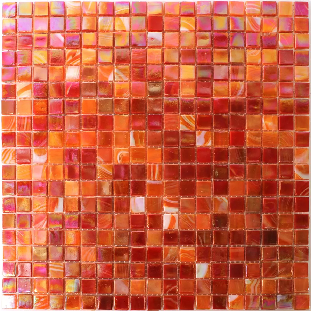 Uzorak Stakleni Mozaik Pločice Efekt Sedefa Crvena Mix