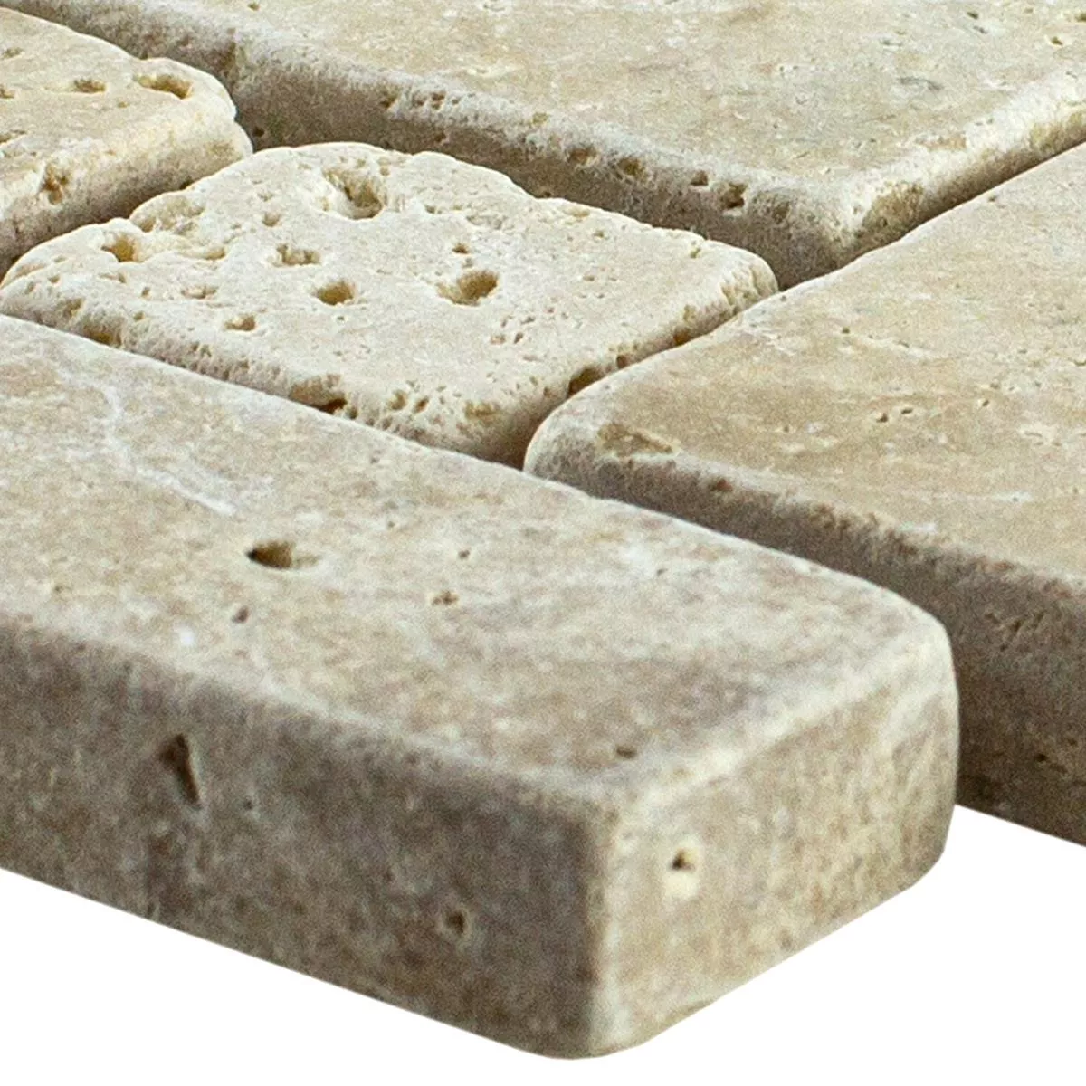 Uzorak Prirodni Kamen Travertin Mozaik Pločice LaGrange Bež