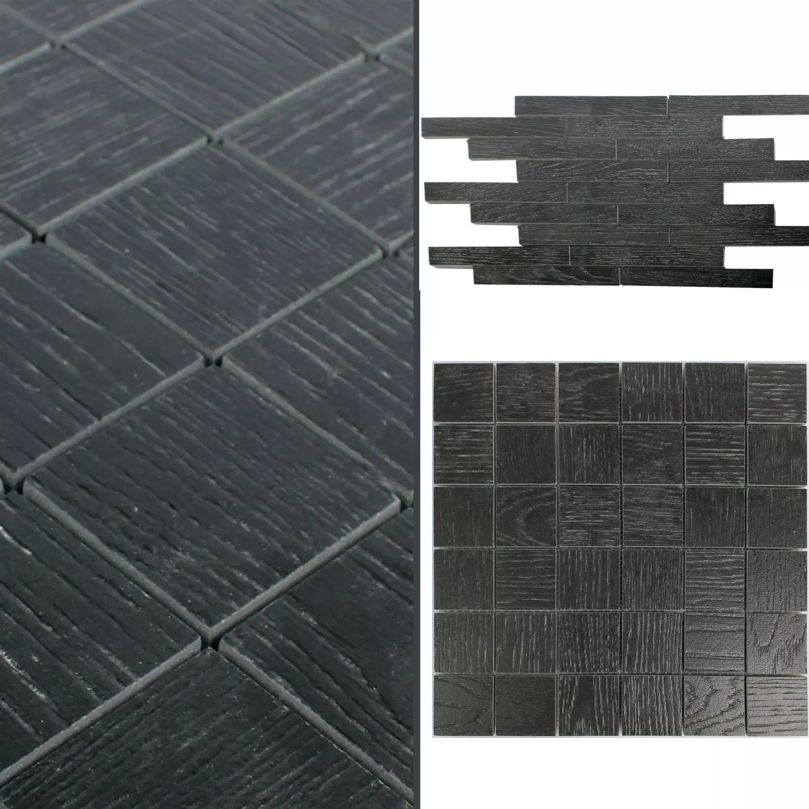 Keramički Mozaik Olympic Imitacija Drva Crna R10/B