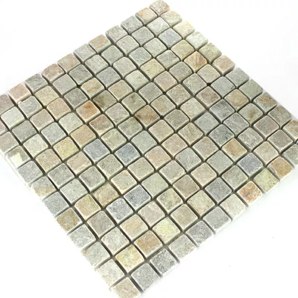 Mozaik Pločice Kvarcit Prirodni Kamen Bež Mix