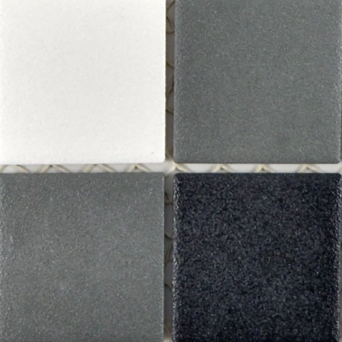 Uzorak Keramika Mozaik Pločice Heinmot Crna Bijela Metal R10 Q48