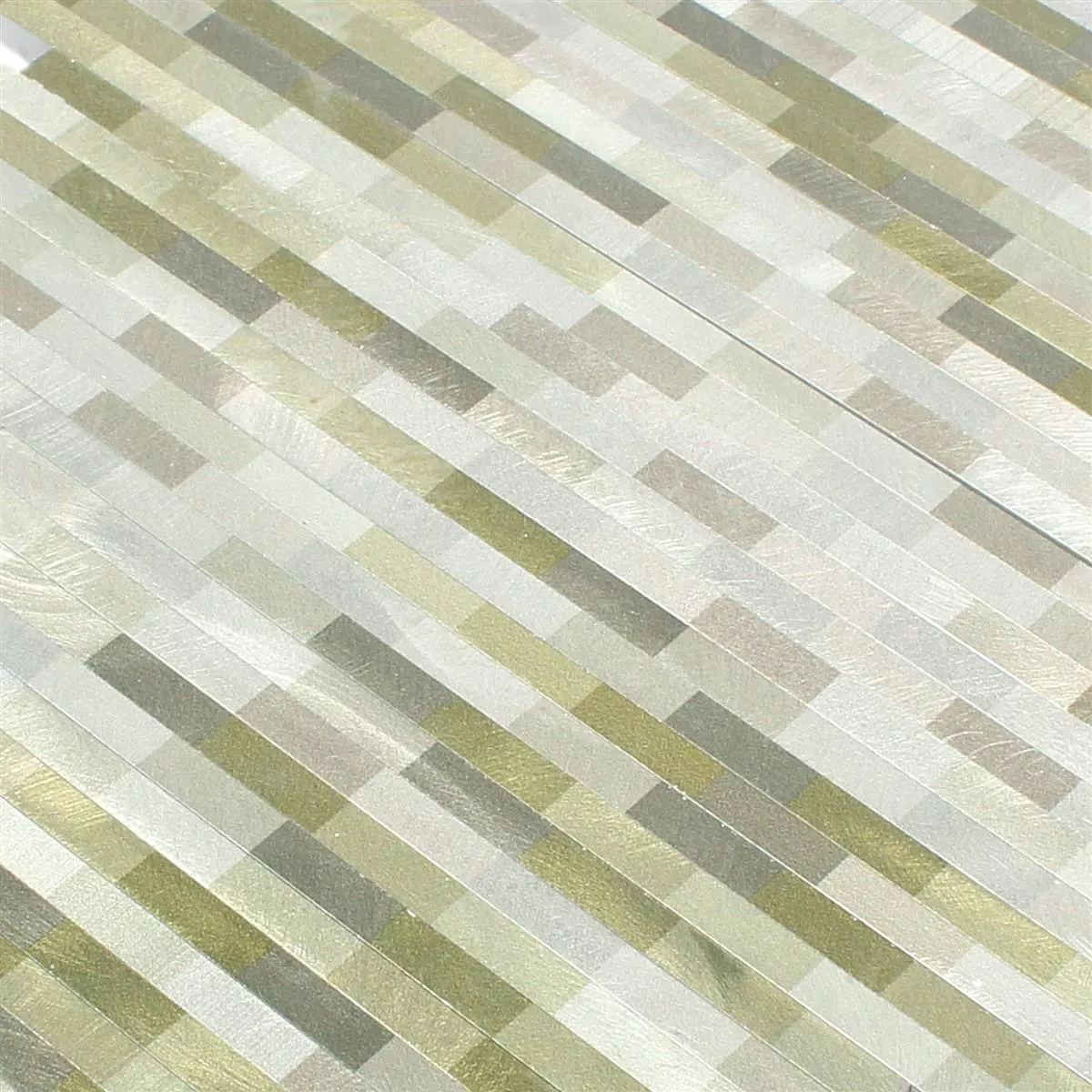 Uzorak Mozaik Pločice Aluminij Wishbone Zelena Srebrna