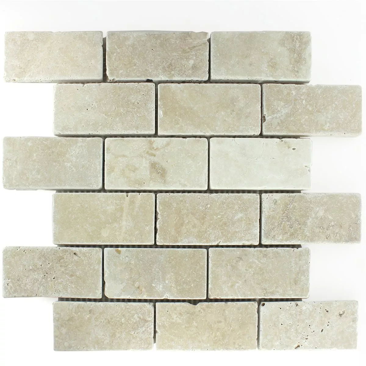 Travertin Mozaik Pločice Bugio Chiaro Brick