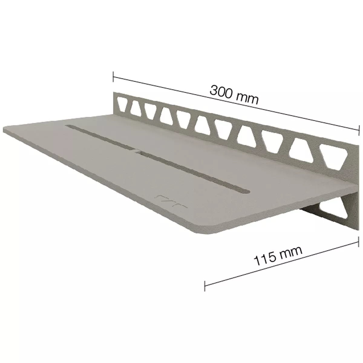 Polica za tuš zidna polica Schlüter pravokutnik 30x11,5 cm čisto bež