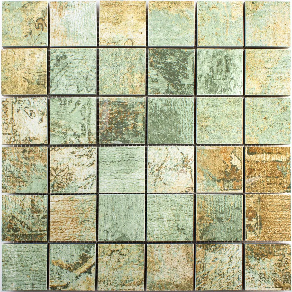 Keramički Mozaik Pločice Moonlight Smeđa Zelena 47x47mm