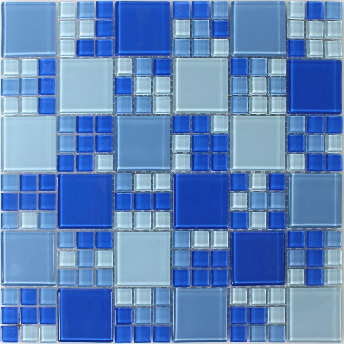 Stakleni Mozaik Pločice Plava Svjetloplava Mix
