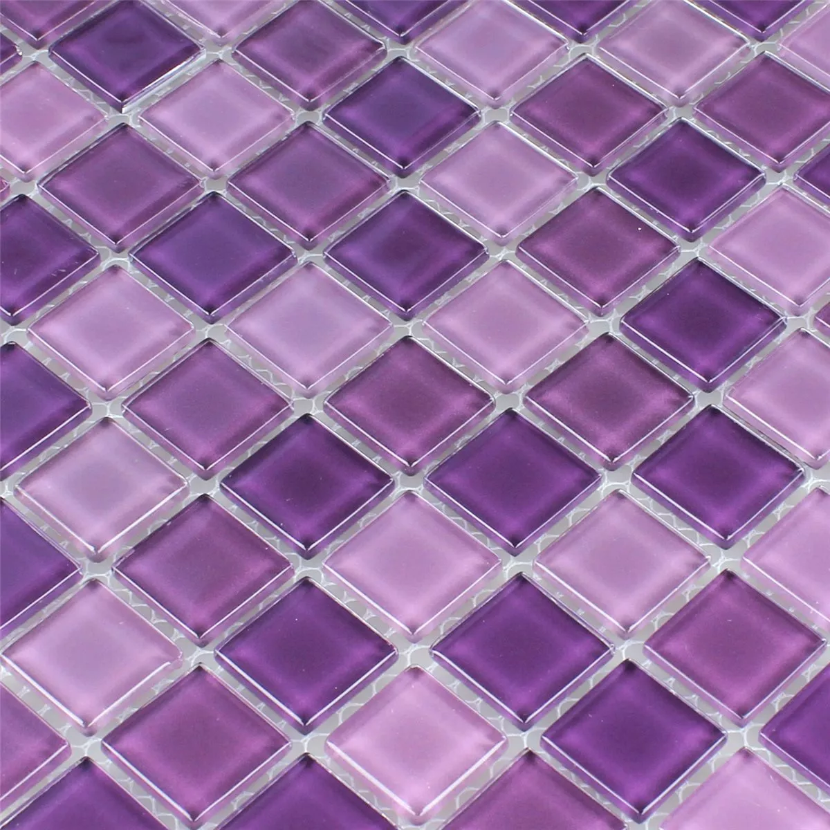Stakleni Mozaik Pločice Lila Mix 25x25x4mm