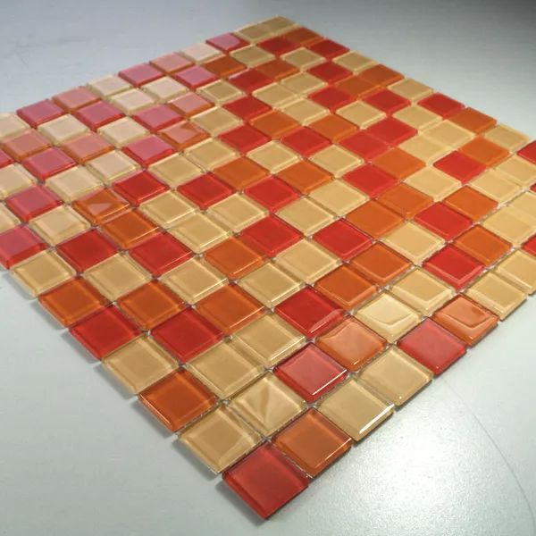 Stakleni Mozaik Pločice Valencia Narančasto Crvena