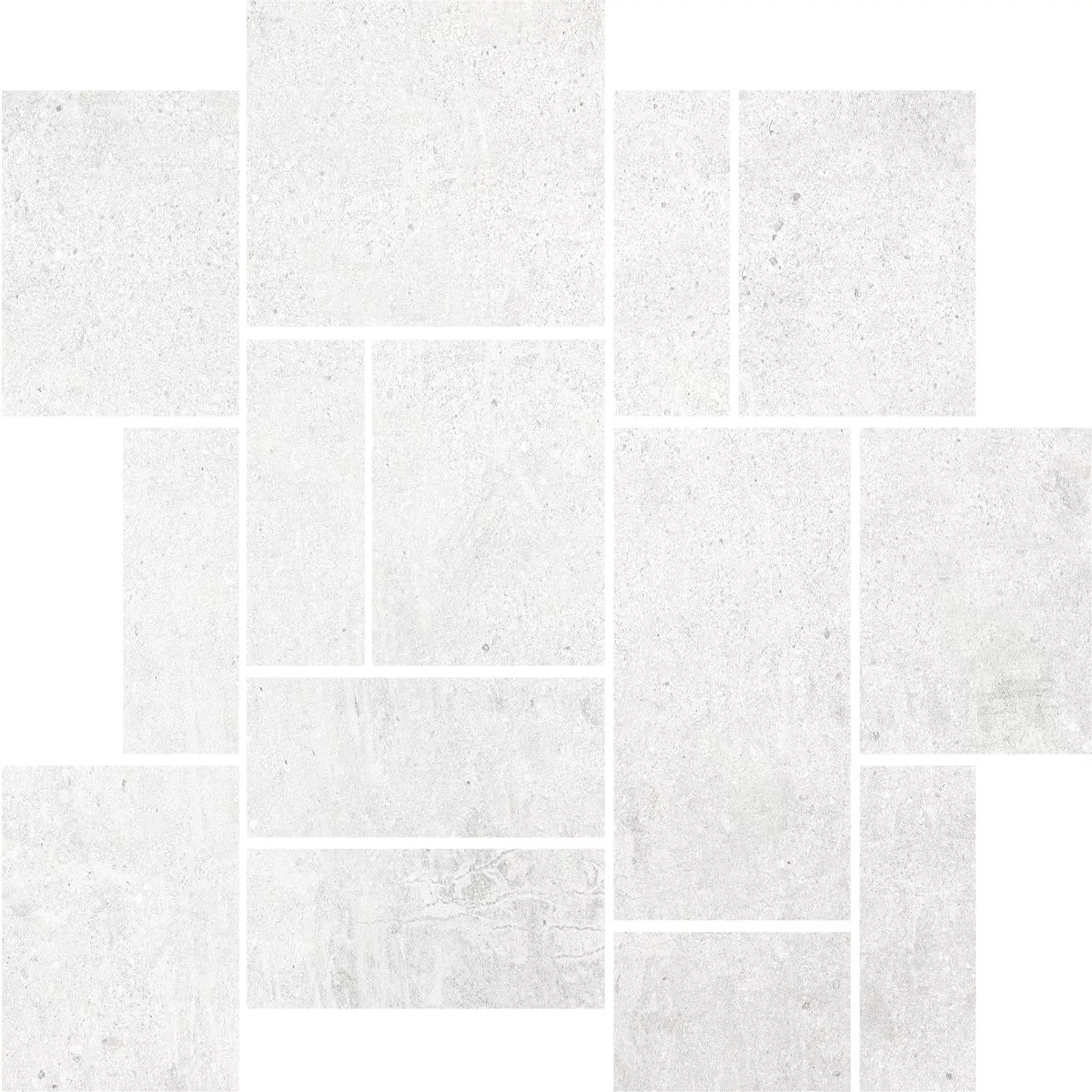 Mozaik Pločice Freeland Imitacija Kamen R10/B Bijela Zidanje