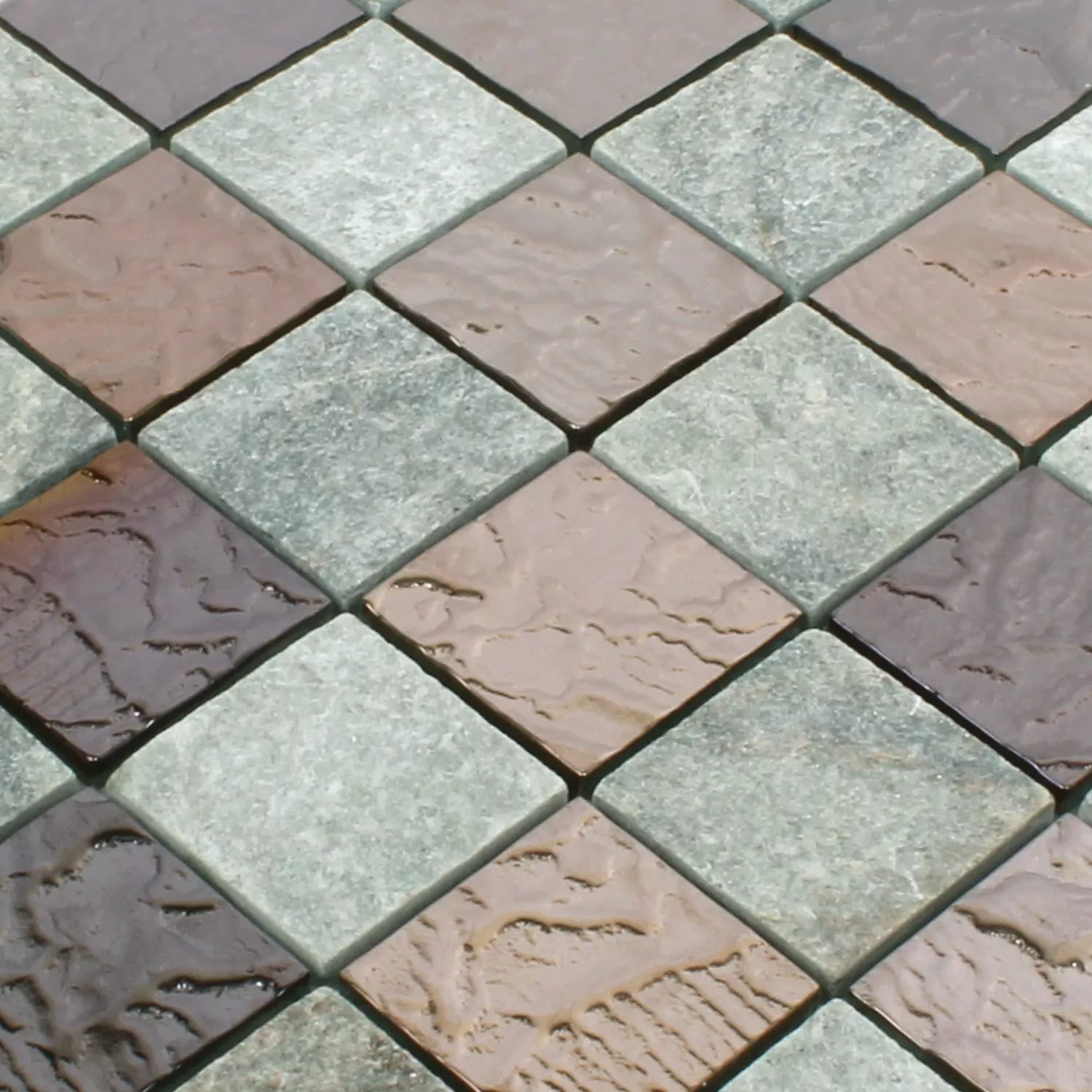 Mozaik Pločice Sheldrake Siva Bakar