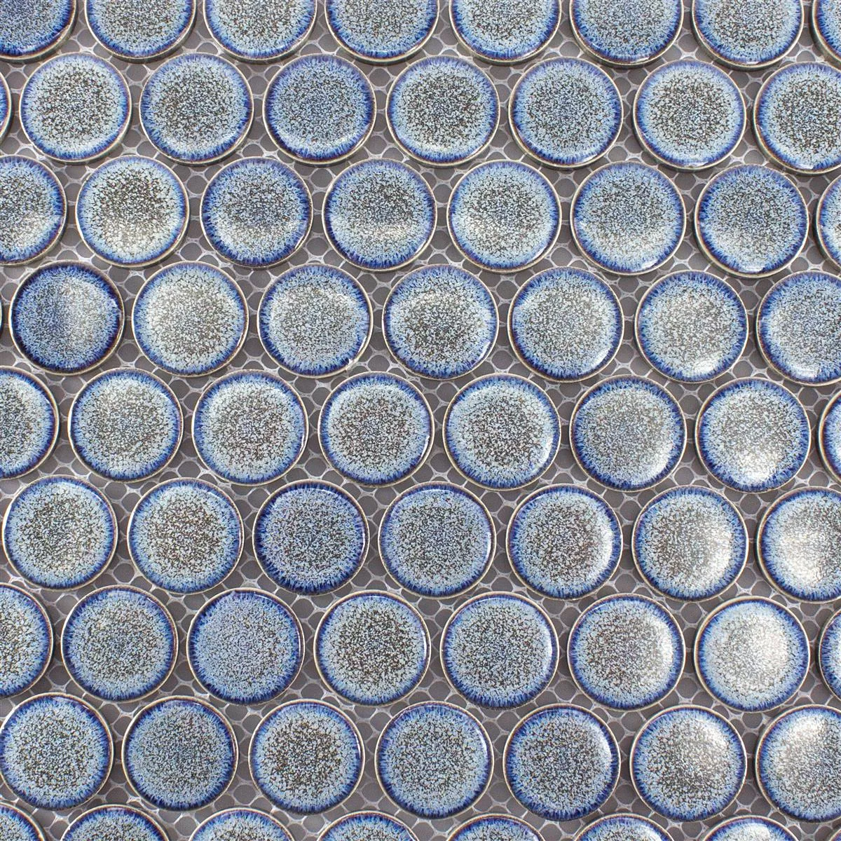 Keramika Okrugli Mozaik Pločice Mission Plavo Siva