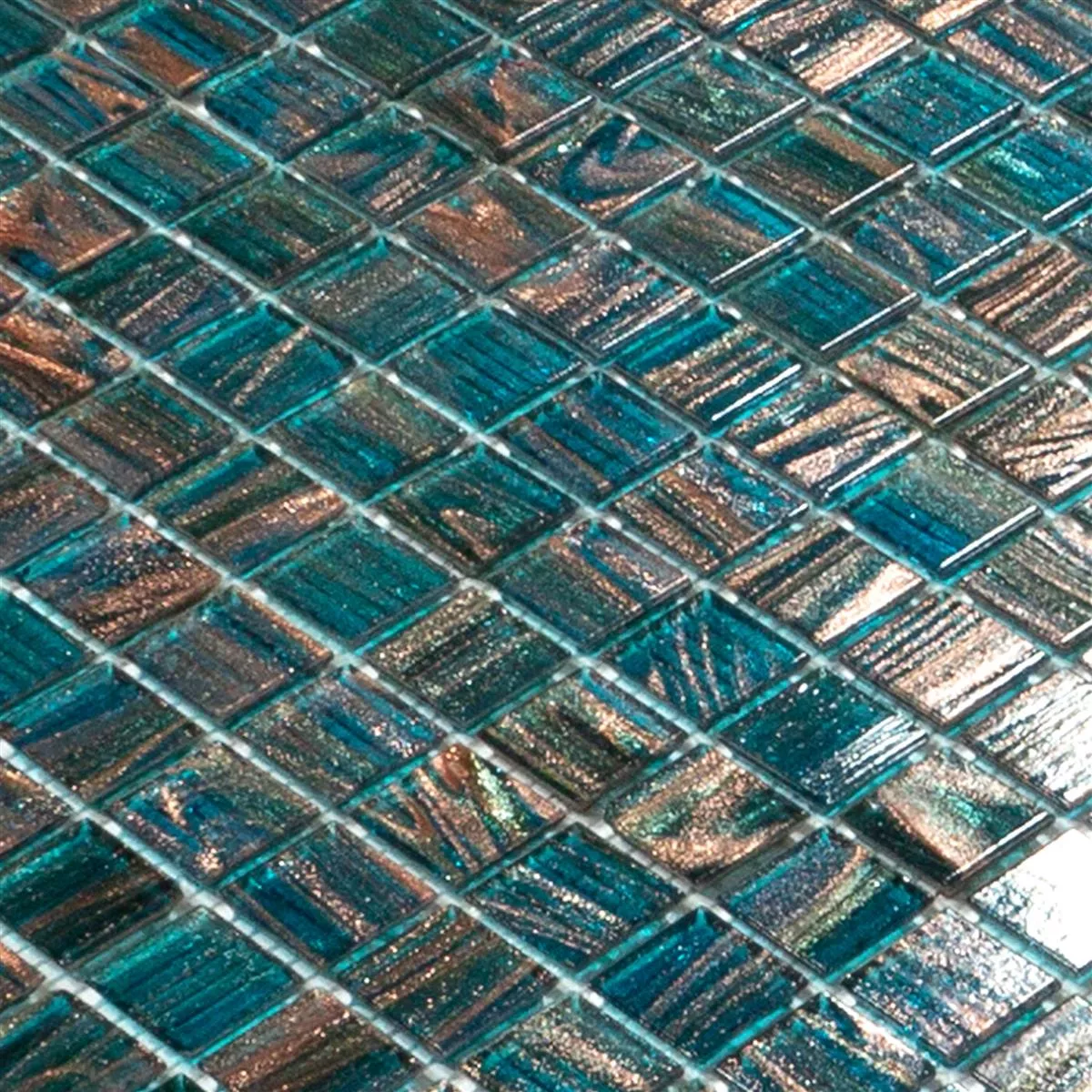 Stakleni Mozaik Pločice Kyoto Petrol Plava
