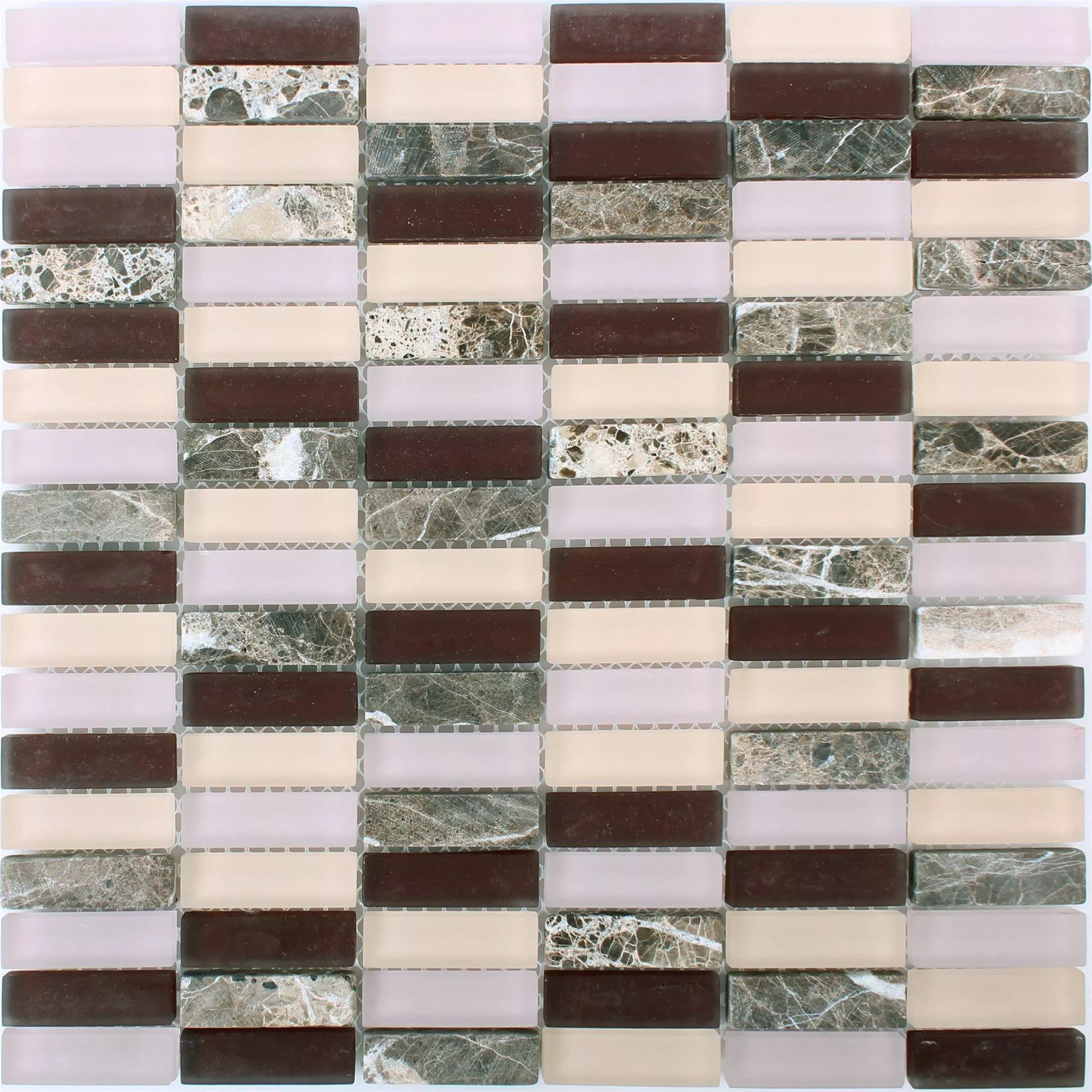 Uzorak Stakleni Mozaik Pločice Od Prirodnog Kamena Conrad Lila Smeđa Bež