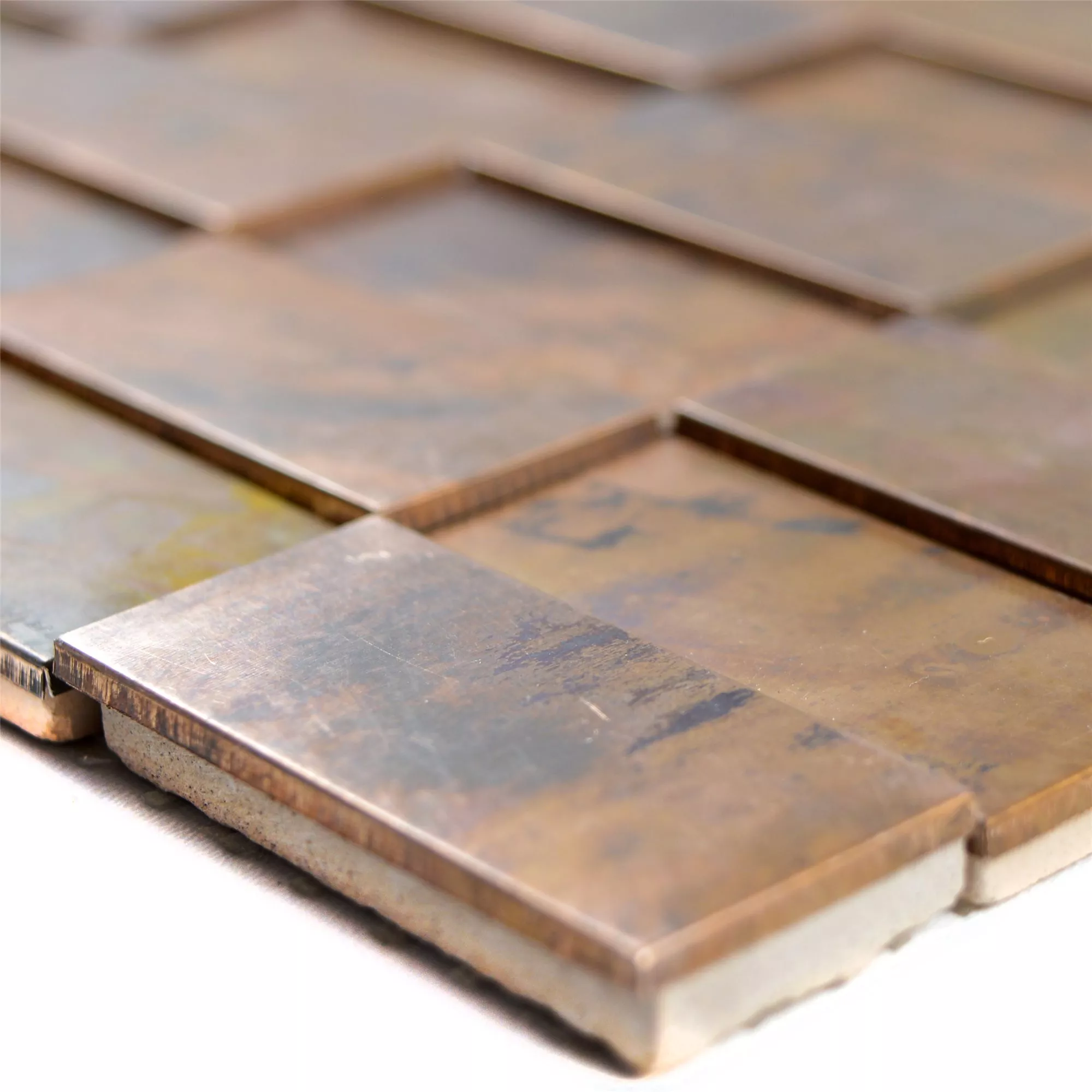 Metal Bakar Mozaik Pločice Myron Pravokutnik 3D
