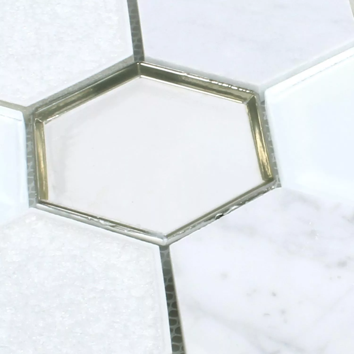 Mozaik Pločice Concrete Staklo Prirodni Kamen 3D Bijela
