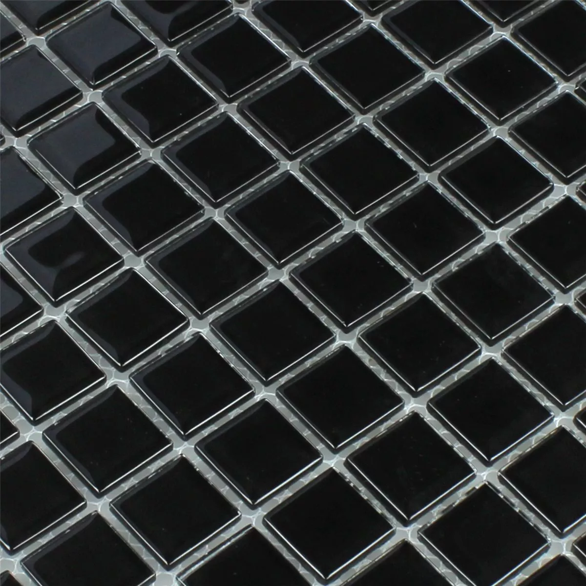 Stakleni Mozaik Pločice Crna 25x25x4mm