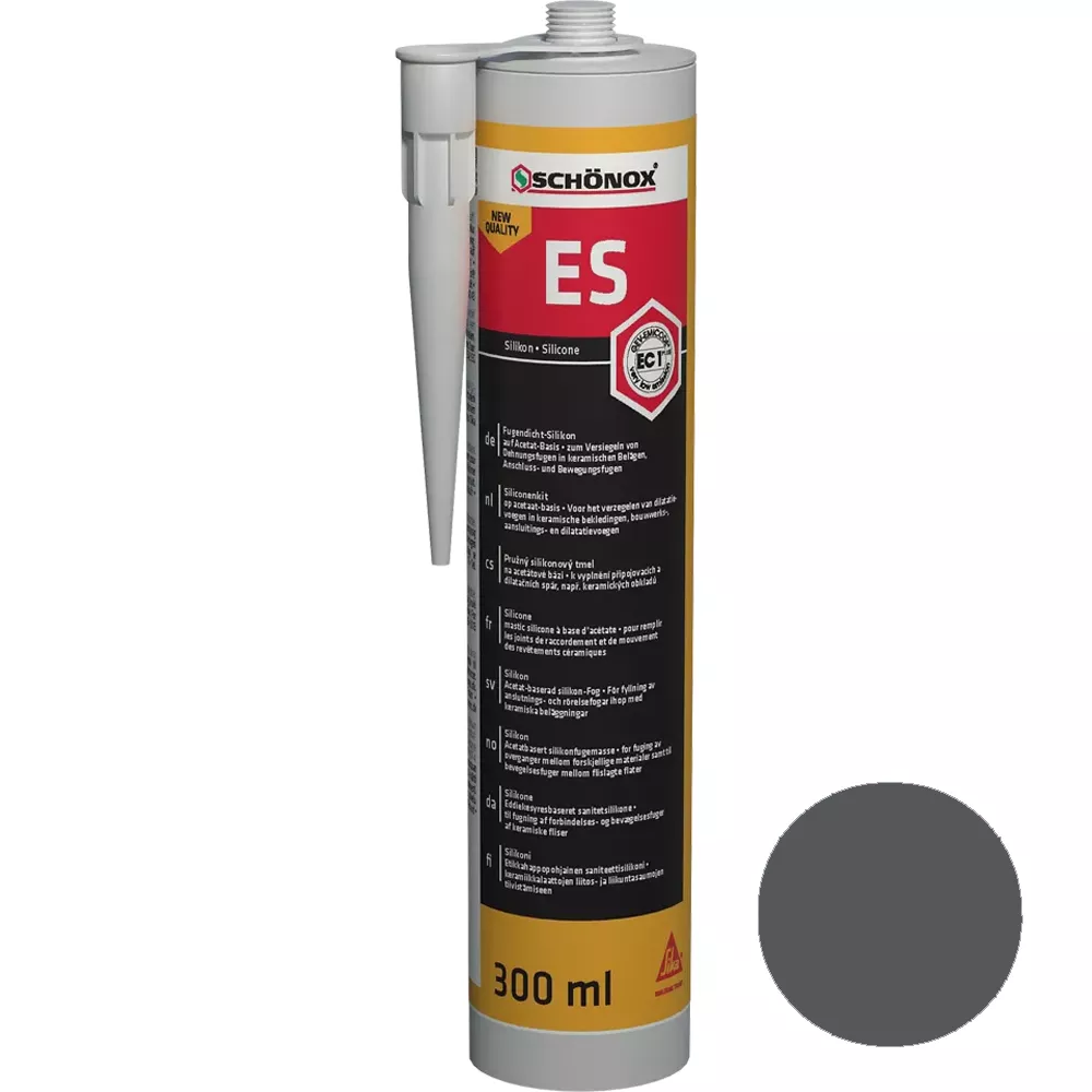 Schönox ES Graphite silikonsko brtvilo za spojeve (300 ml)