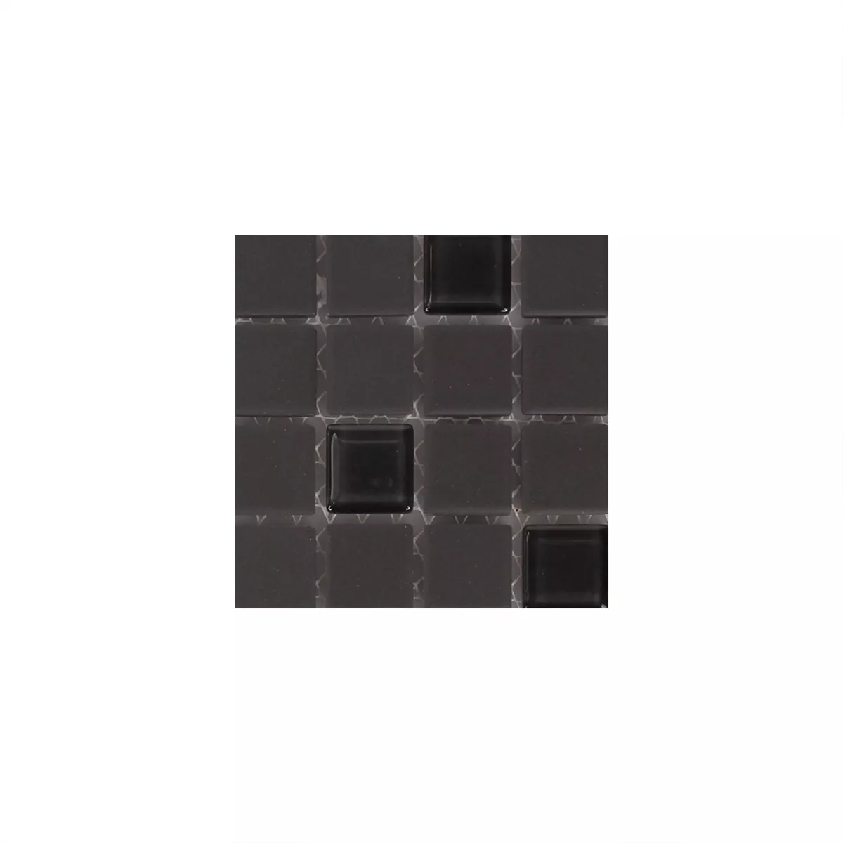 Uzorak Mozaik Pločice Neglaziran Garden Crna Kvadrat