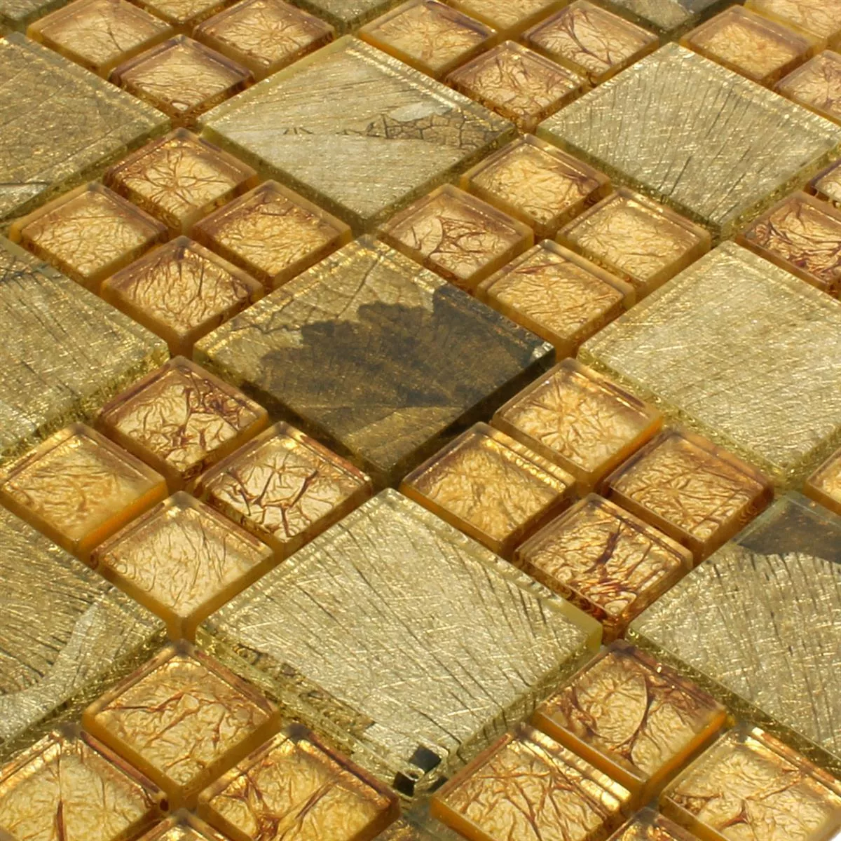 Stakleni Mozaik Pločice Firebird Zlatna