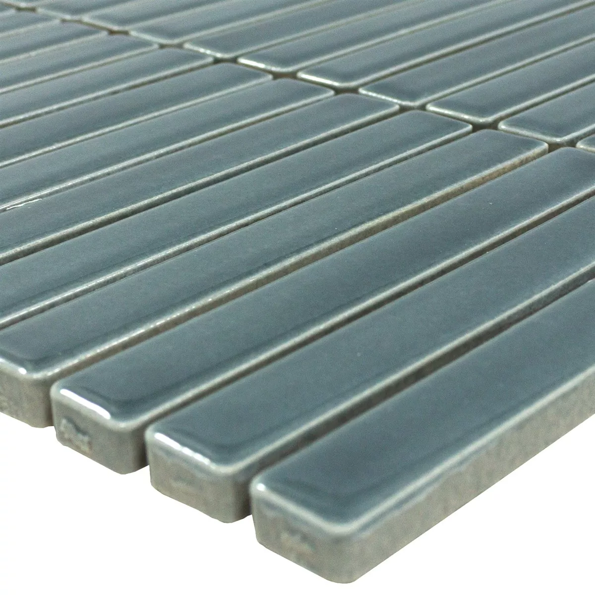 Mozaik Pločice Wallachia Siva Sjajne 12x92x8 mm