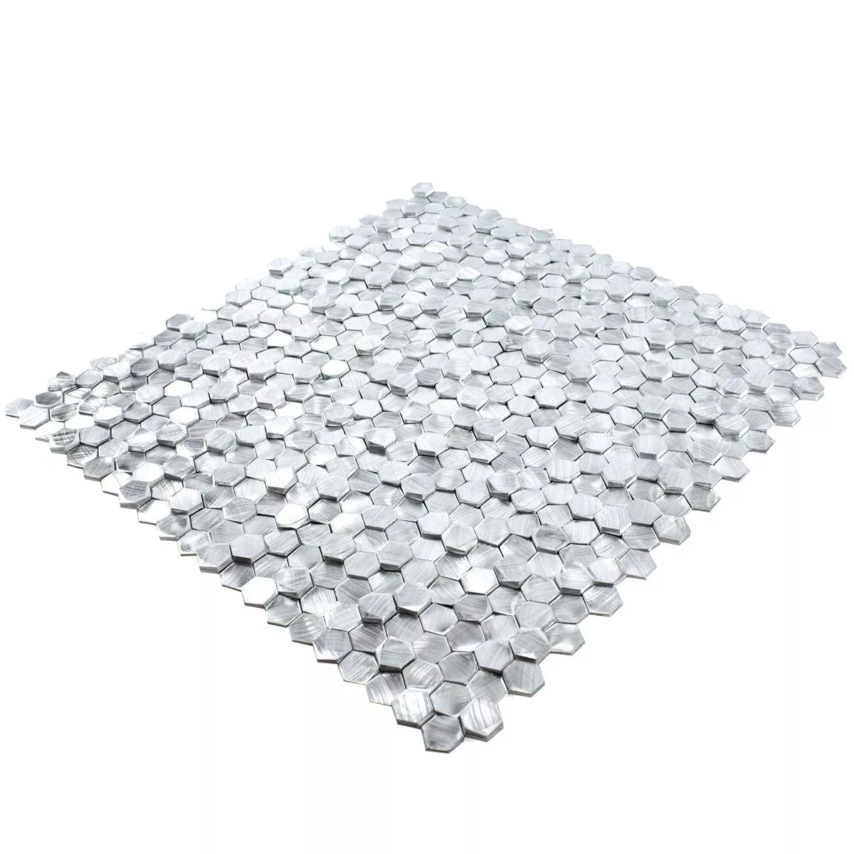 Uzorak Aluminij Metal Mozaik Pločice McAllen Srebrna
