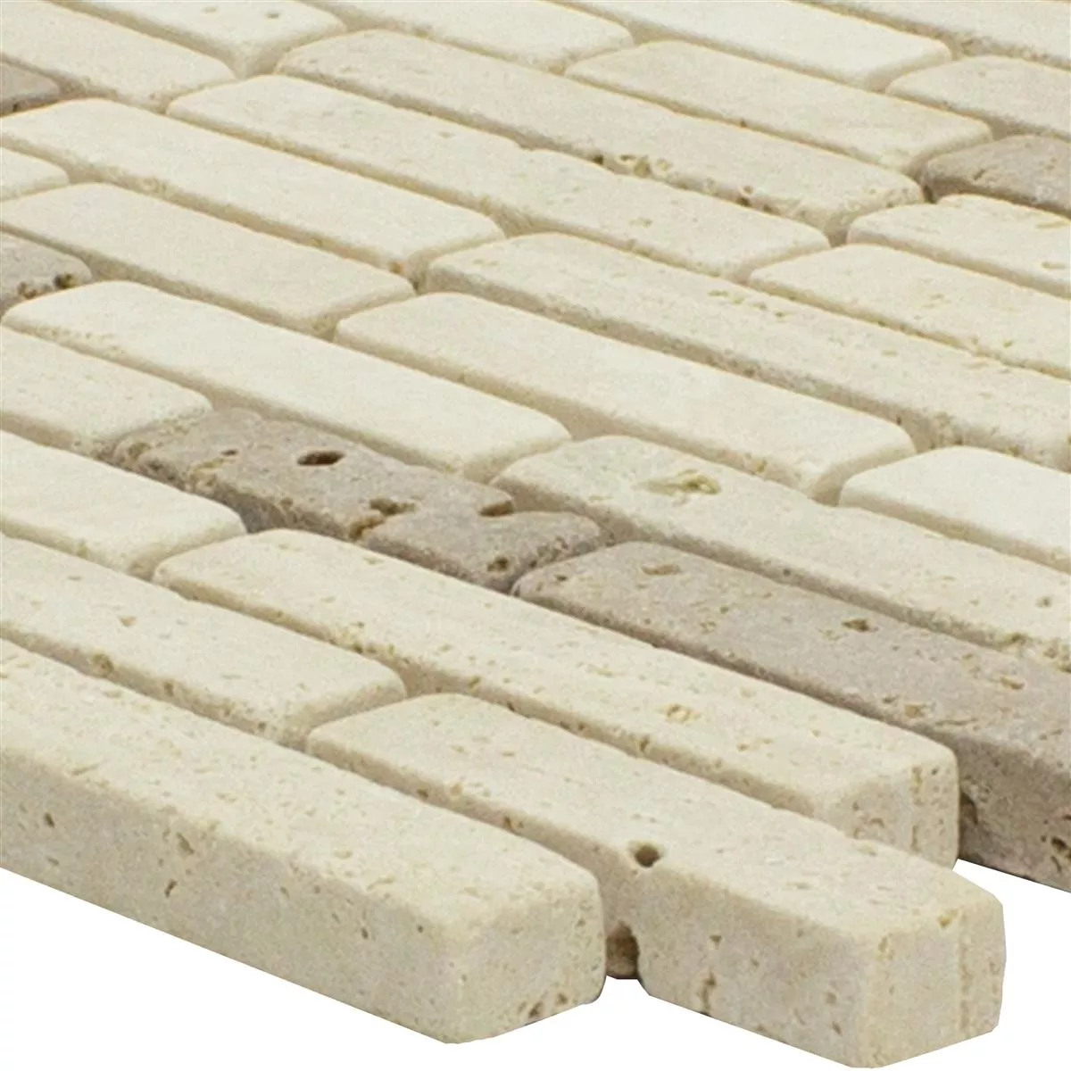 Uzorak Mramor Mozaik Od Prirodnog Kamena Pločice Tuscania Brick Bež