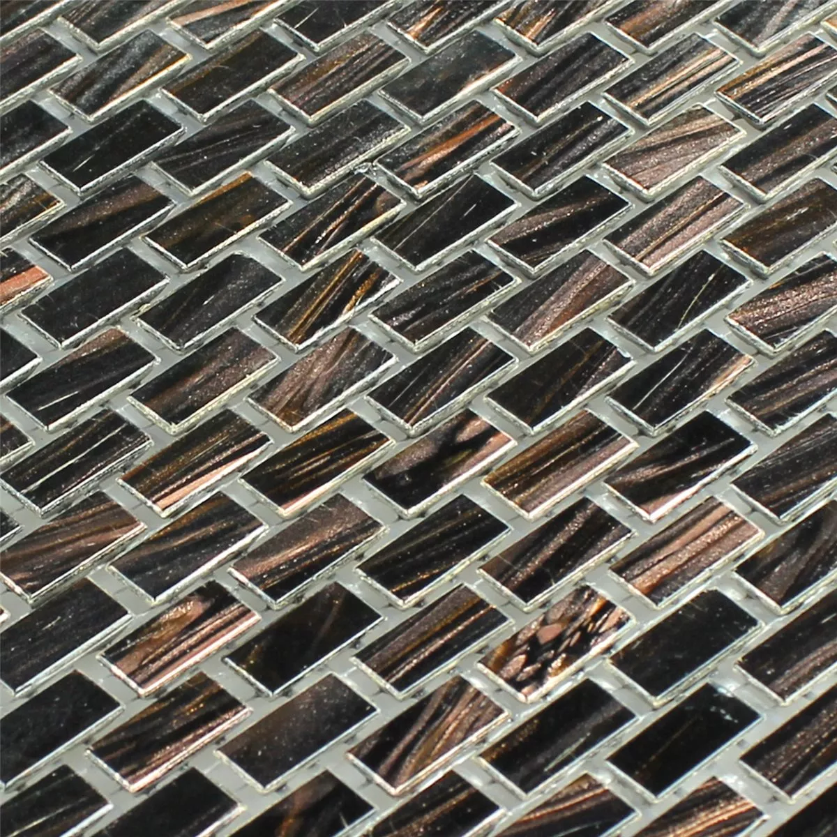 Stakleni Mozaik Goldstar Smeđa Mini Brick