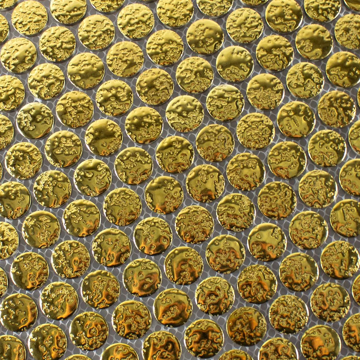 Uzorak Keramika Okrugli Efekt Mozaik Pločice Meneksche Zlatna