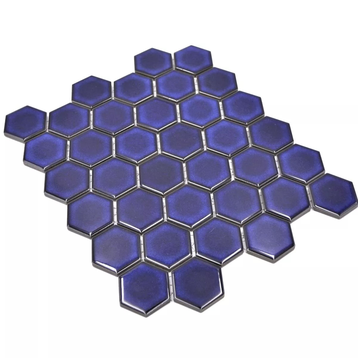 Uzorak iz Keramički Mozaik Salomon Šesterokut Kobalt Plava H51