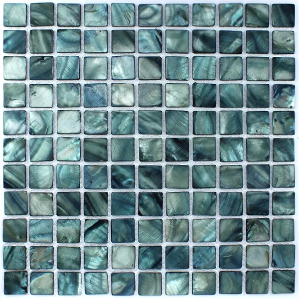 Mozaik Pločice Staklo Efekt Sedefa 25x25x2mm Zelena