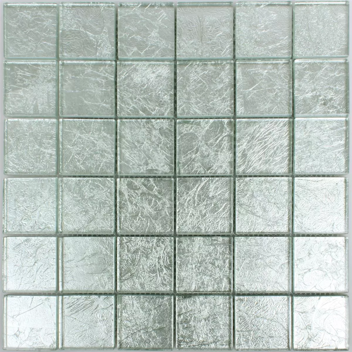 Mozaik Pločice Staklo Lucca Srebrna 48x48x8mm