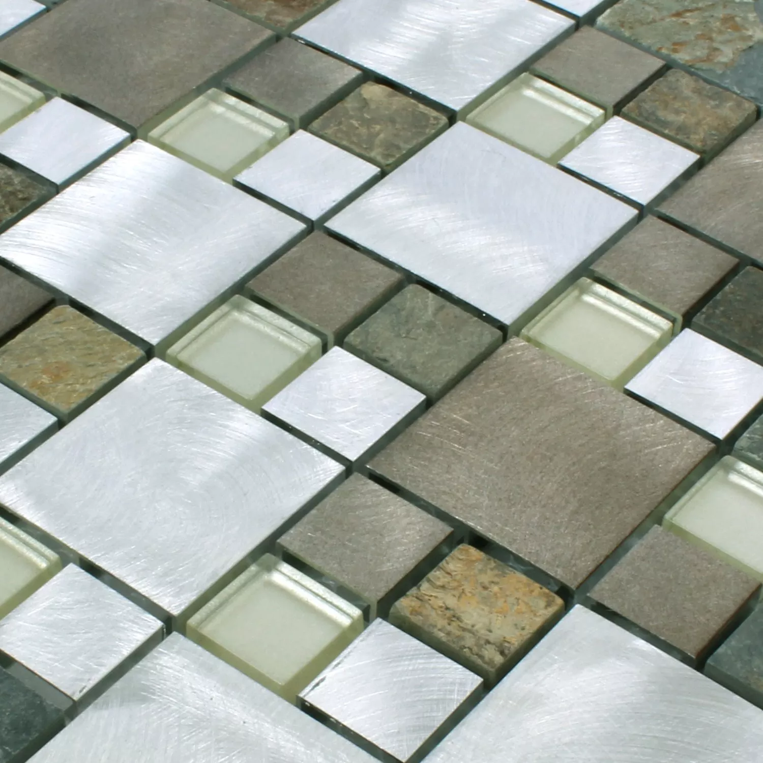 Mozaik Pločice Prirodni Kamen Staklo Aluminij Banzai