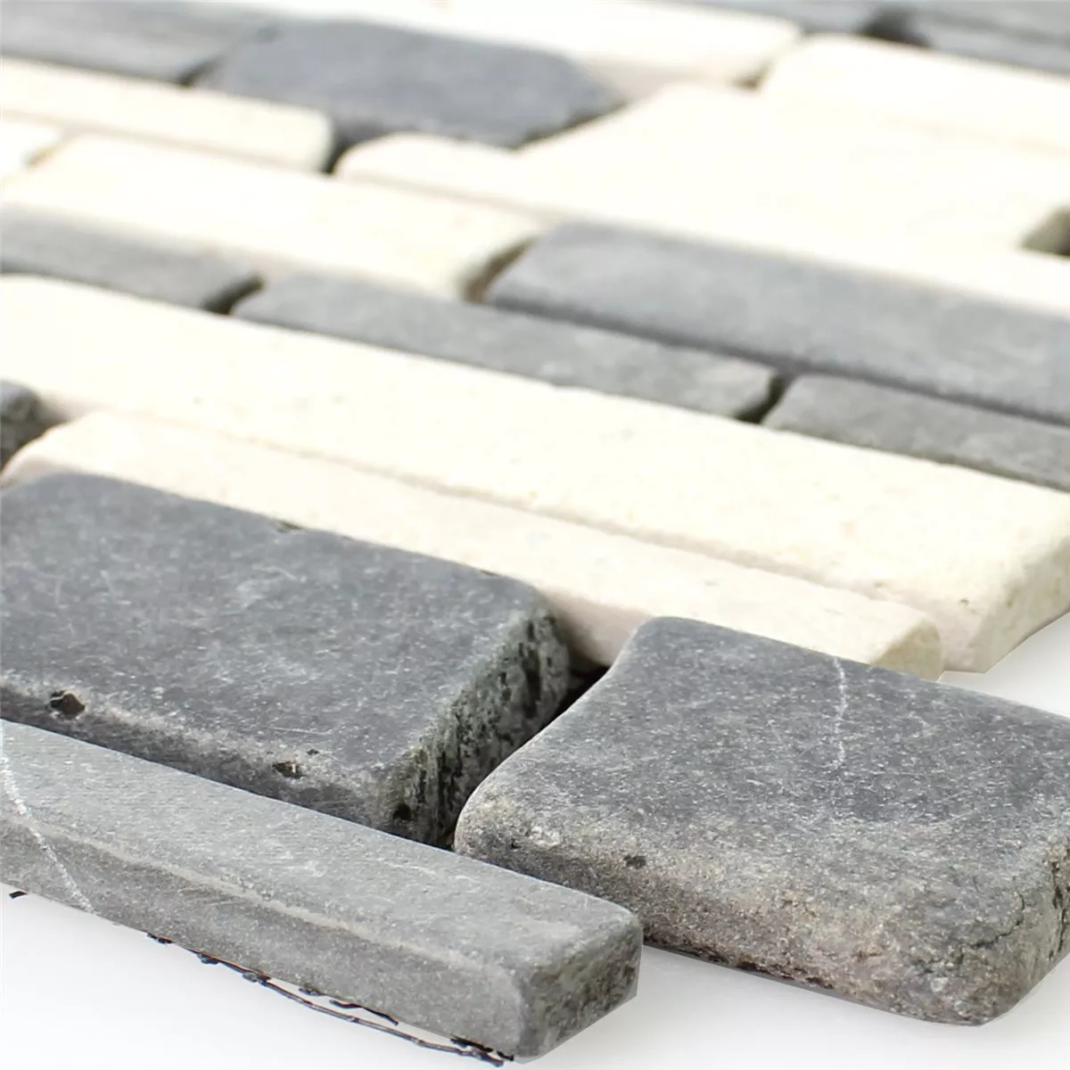 Uzorak Mozaik Pločice Mramor Prirodni Kamen Brick Biancone Java