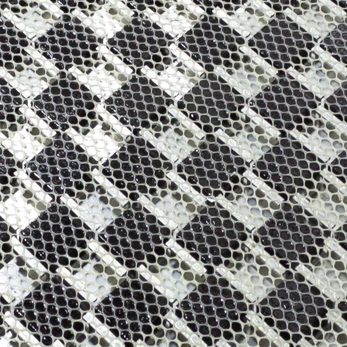 Uzorak Staklo Aluminij Mozaik Pločice Eldorien Bakar-Siva