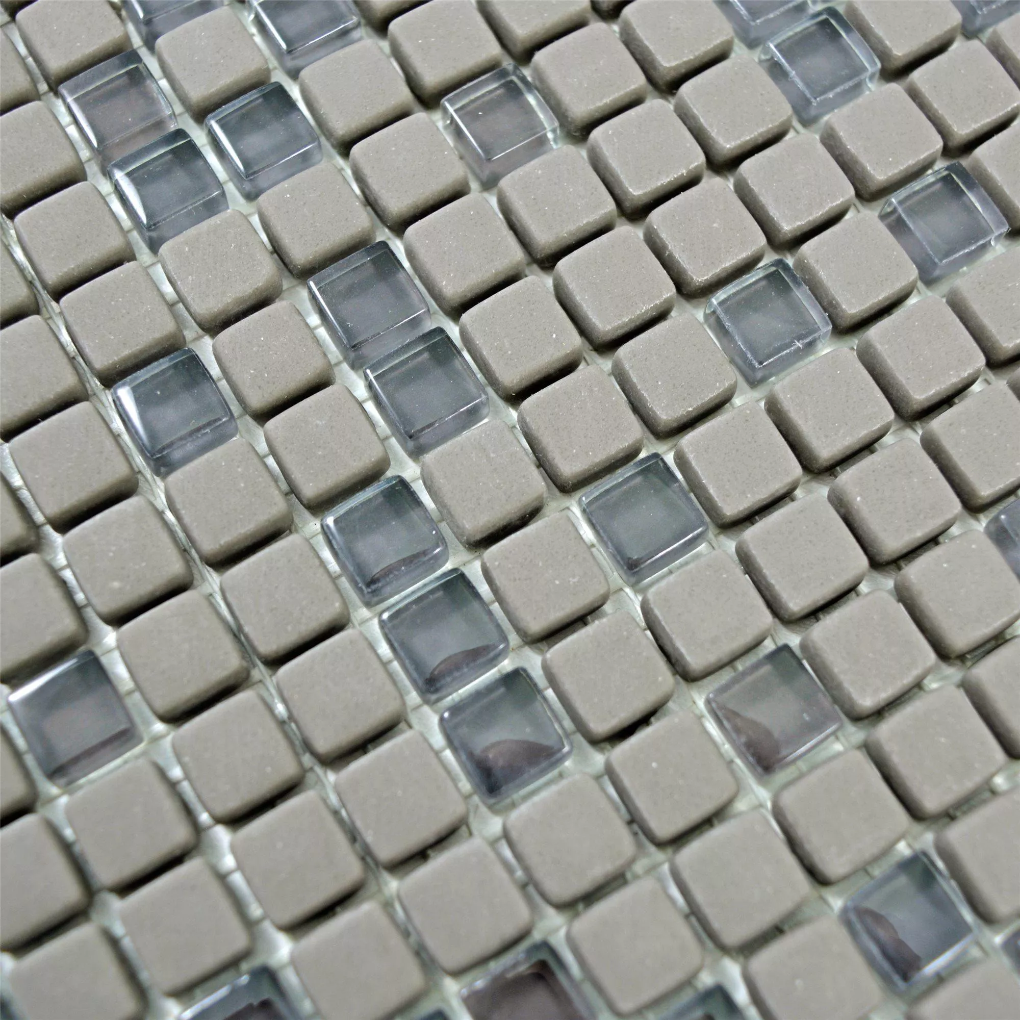 Stakleni Mozaik Pločice Kassandra Siva Smeđa Mat