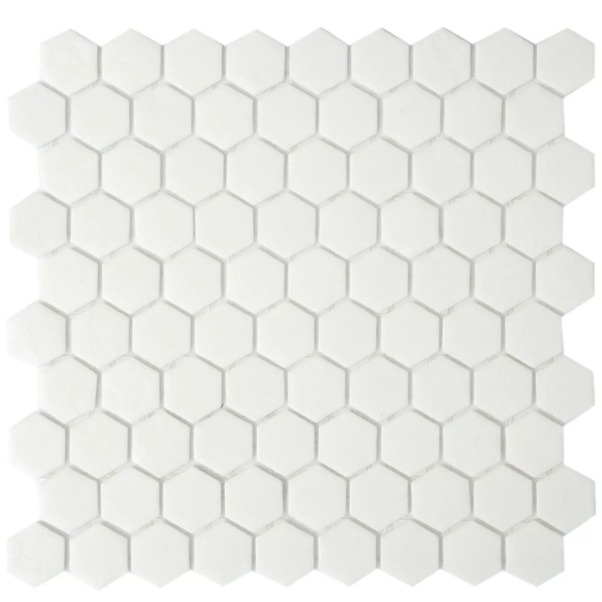 Glasmosaik Fliesen Trend-Vi Hexagonal 160 Weiß