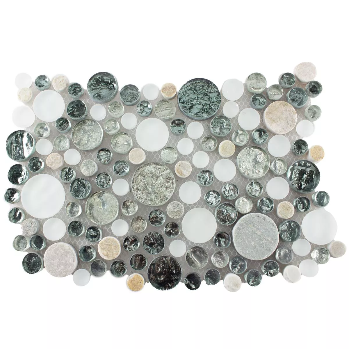 Staklo Prirodni Kamen Mozaik Pločice Stonewater Siva Plava Mix