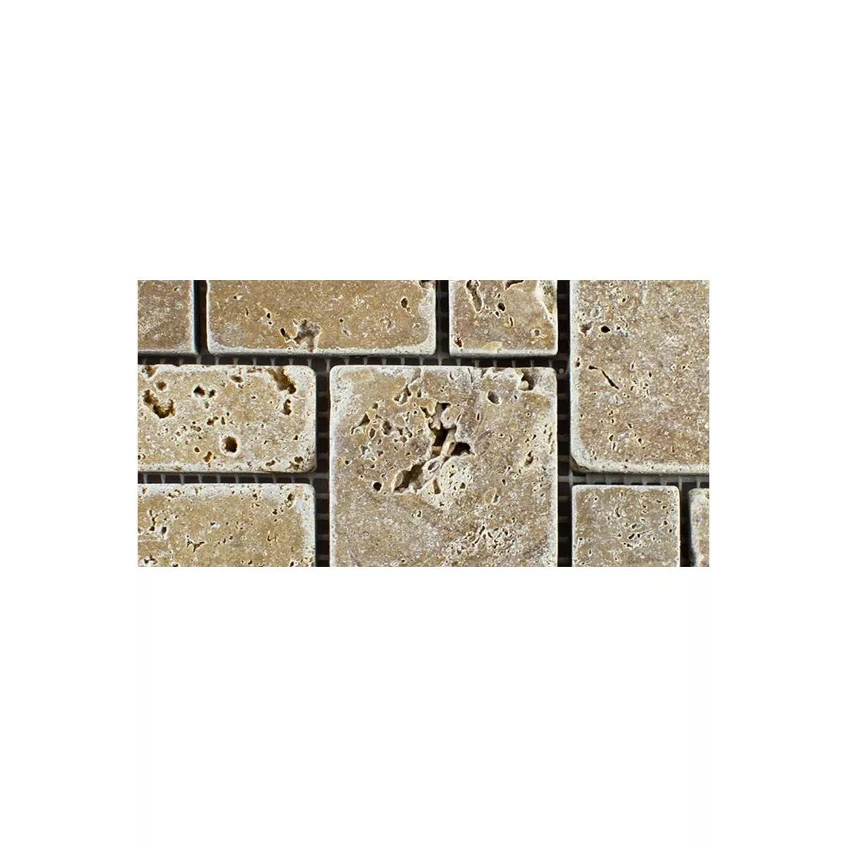 Uzorak Prirodni Kamen Travertin Mozaik Pločice LaGrange Smeđa