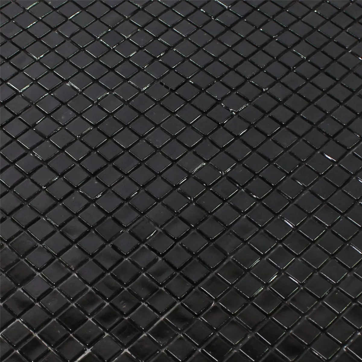 Uzorak Mozaik Pločice Staklo Mini Crna Sjajne